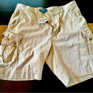 Polo by Ralph Lauren Vintage Beige Cargo Shorts. Size 38